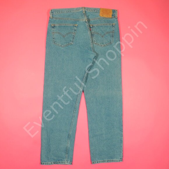 Vintage Levis 501 Jeans Mens 36 Blue Original Straight Denim 90s - Picture 3 of 8